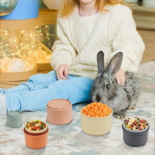Stacking Cups Toy For Rabbits, Small Animals