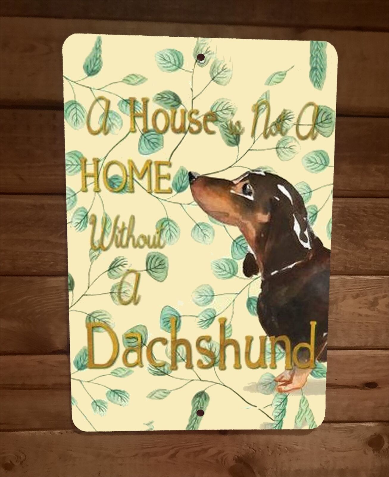 Dachshund Metal Wall Dog Sign