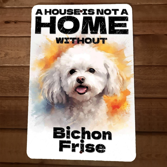 Bichon Frise Dog Metal Wall Sign