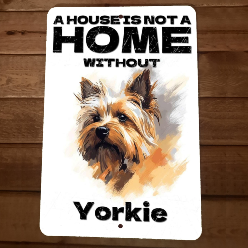 Yorkie Metal Wall Dog Sign