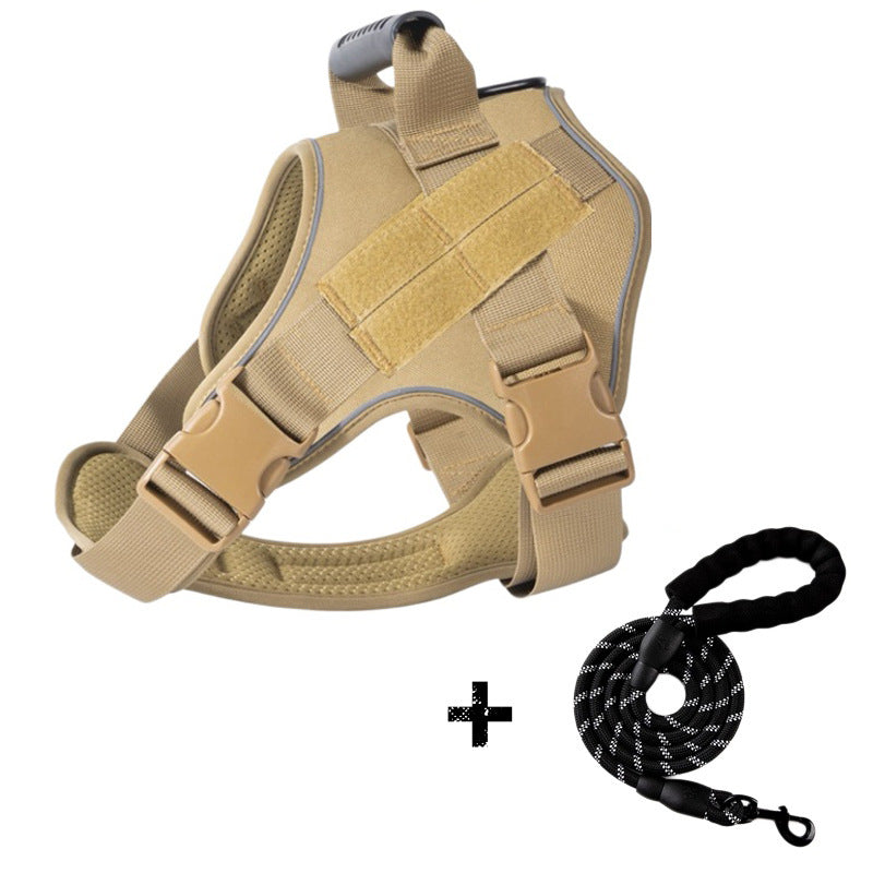 Traction Rope For Large Dogs Breathable Tactical Harness