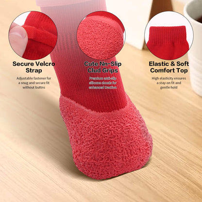 Anti Slip Dog Socks For Hardwood Floors To Prevent Licking Paws, Dog Shoes For Hot Pavement Double Sides Dog Boots & Paw Protectors Booties -4Pcs