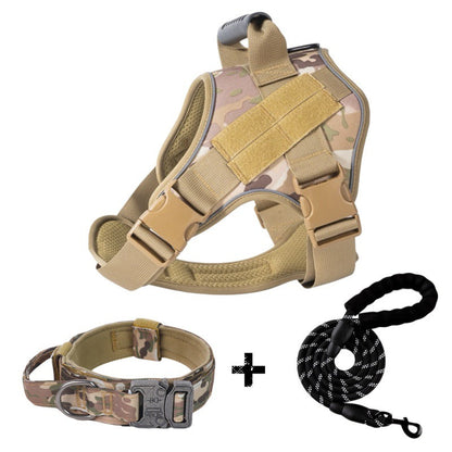 Traction Rope For Large Dogs Breathable Tactical Harness