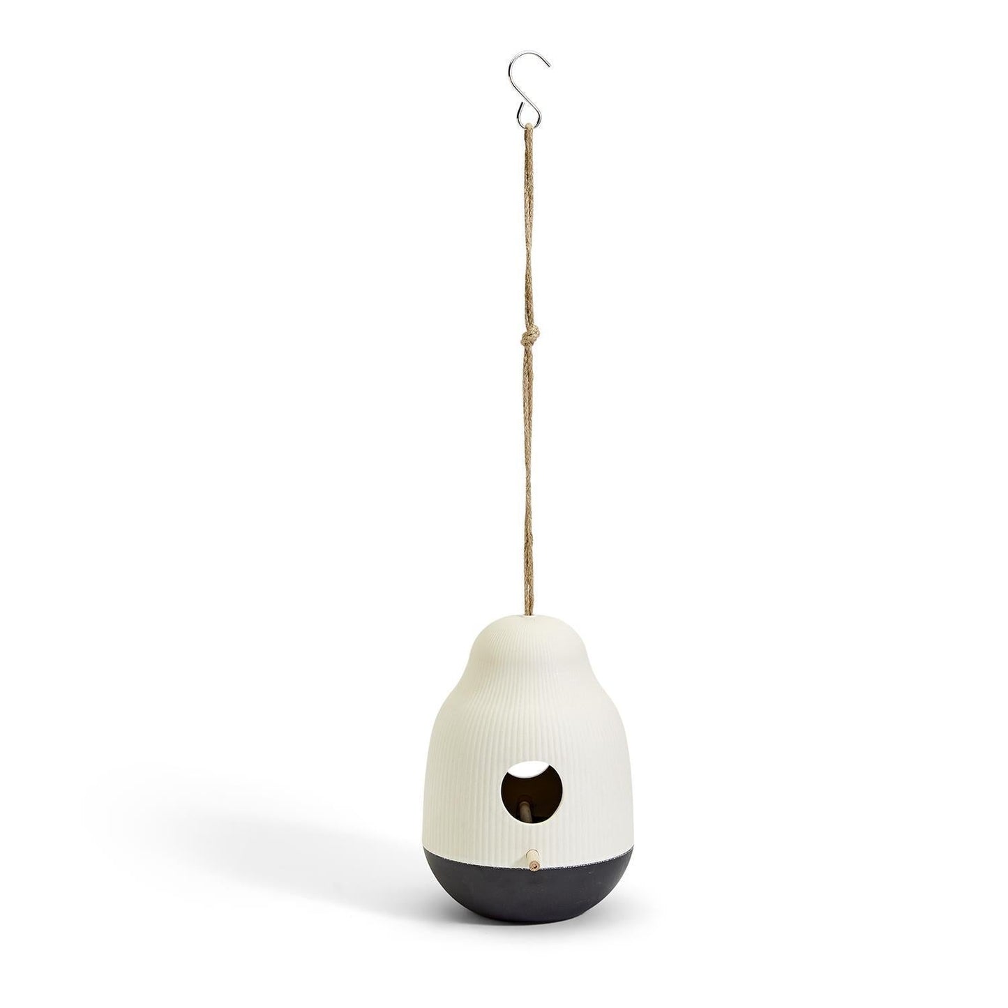 Cocoon Bird Feeder Resin Hanging Modern Garden Feeder Weatherproof Easy Clean