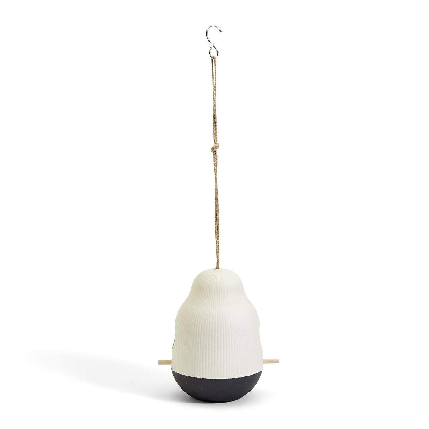 Cocoon Bird Feeder Resin Hanging Modern Garden Feeder Weatherproof Easy Clean