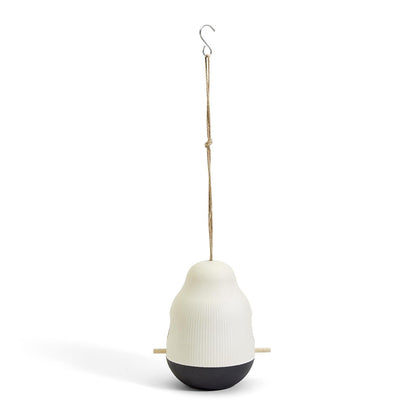Cocoon Bird Feeder Resin Hanging Modern Garden Feeder Weatherproof Easy Clean