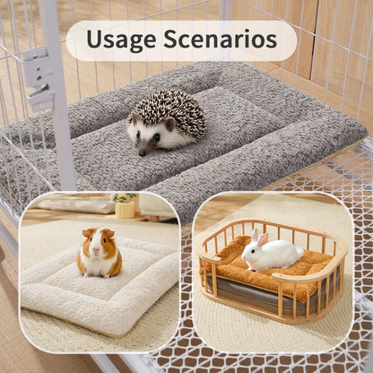 SOMAHE 3D Snow Fleece Small Animal Bed Grey 10x13.7x1 Inch