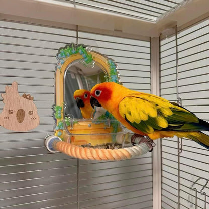 Gradient Colorful Bird Rope Perch Stand For Bird Cages Bendable Climbing Rope Cage Accessory Toy For Cockatiel Parakeet Sugar Glider