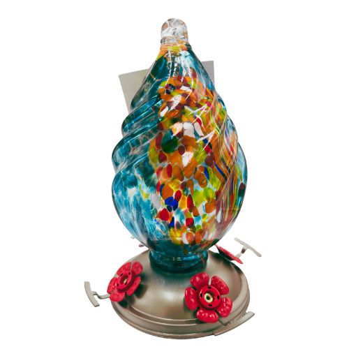 Hand Blown Glass Humming Bird Feeder RC40B