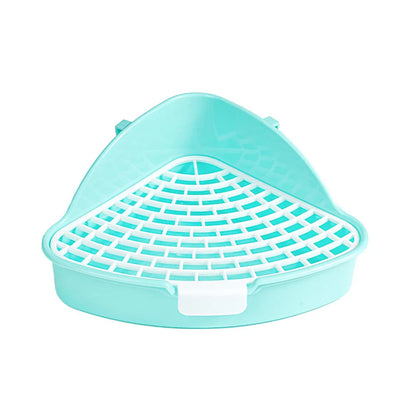 1PC Triangle Potty Corner Litter Box for Small Animals for Rabbits and Hamsters Design Easy to Space-Saving Toilet Tray
