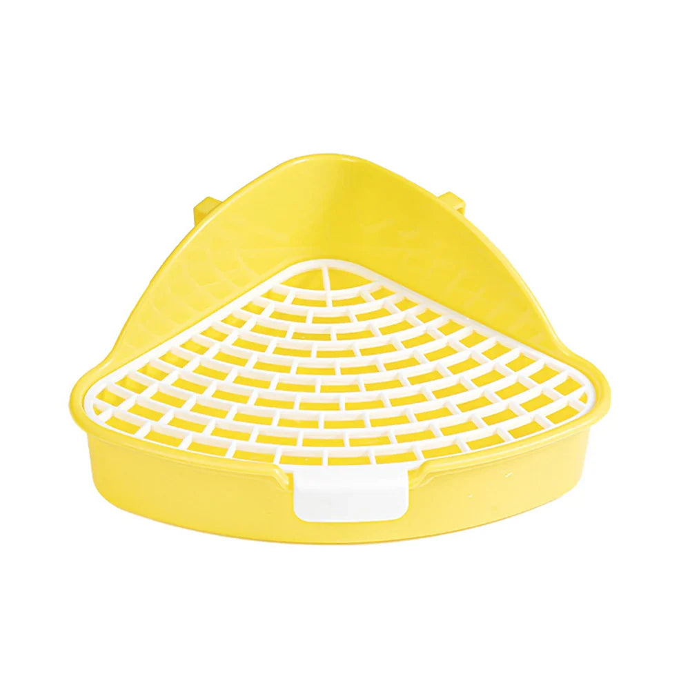 1PC Triangle Potty Corner Litter Box for Small Animals for Rabbits and Hamsters Design Easy to Space-Saving Toilet Tray