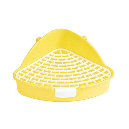1PC Triangle Potty Corner Litter Box for Small Animals for Rabbits and Hamsters Design Easy to Space-Saving Toilet Tray