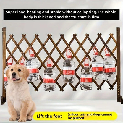 Wooden Pet Gate for Dogs Cats -