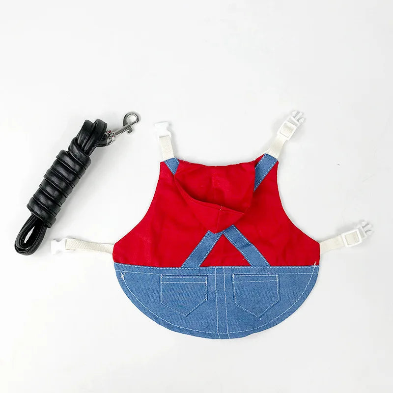 Walking Small Animals Pet Harness for Chinchillas Rabbits Denim Bunny Guinea Pig Rabbit Holland Lops Leash mascotas Accessories