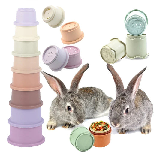Stacking Cups Toy For Rabbits, Small Animals