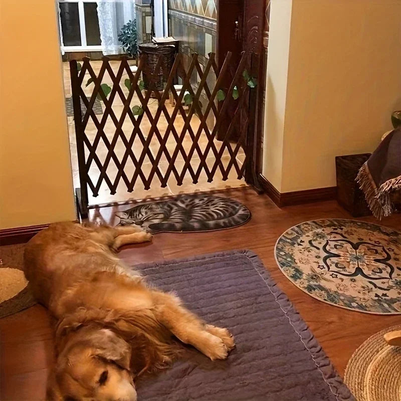 Wooden Pet Gate for Dogs Cats -