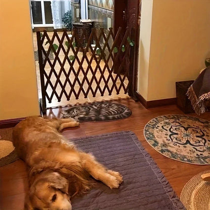 Wooden Pet Gate for Dogs Cats -