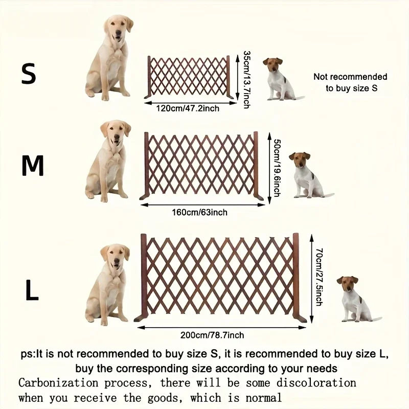 Wooden Pet Gate for Dogs Cats -