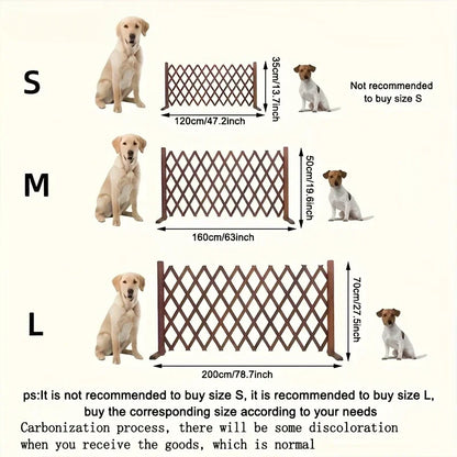 Wooden Pet Gate for Dogs Cats -
