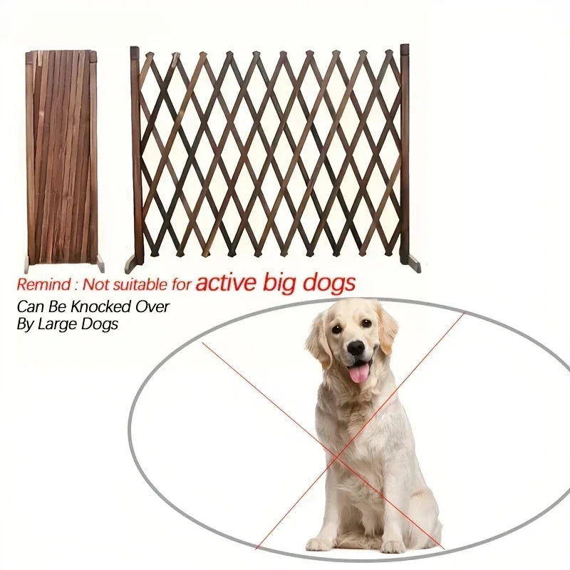 Wooden Pet Gate for Dogs Cats -
