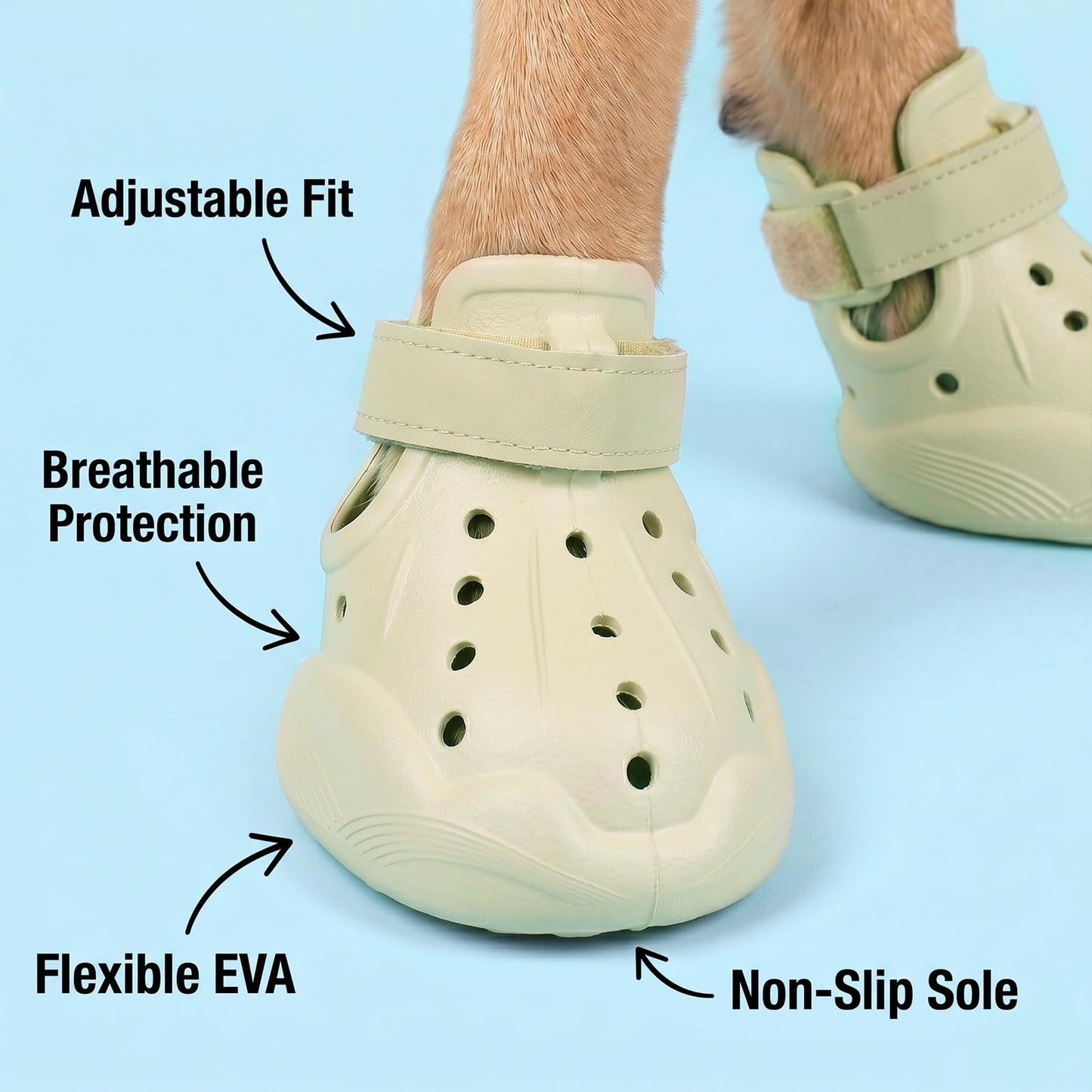 Dog Shoes For Dogs, Clogs Boots Booties Hot Pavement, Rain Waterproof Shoe Summer Sandals Puppy Breathable Doggie Doggy Light Water Up Sneaker