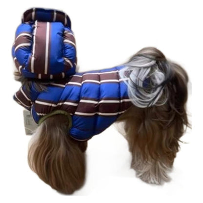 Cute And Warm Cotton-padded Coat With A Hat For Dogs And Cats