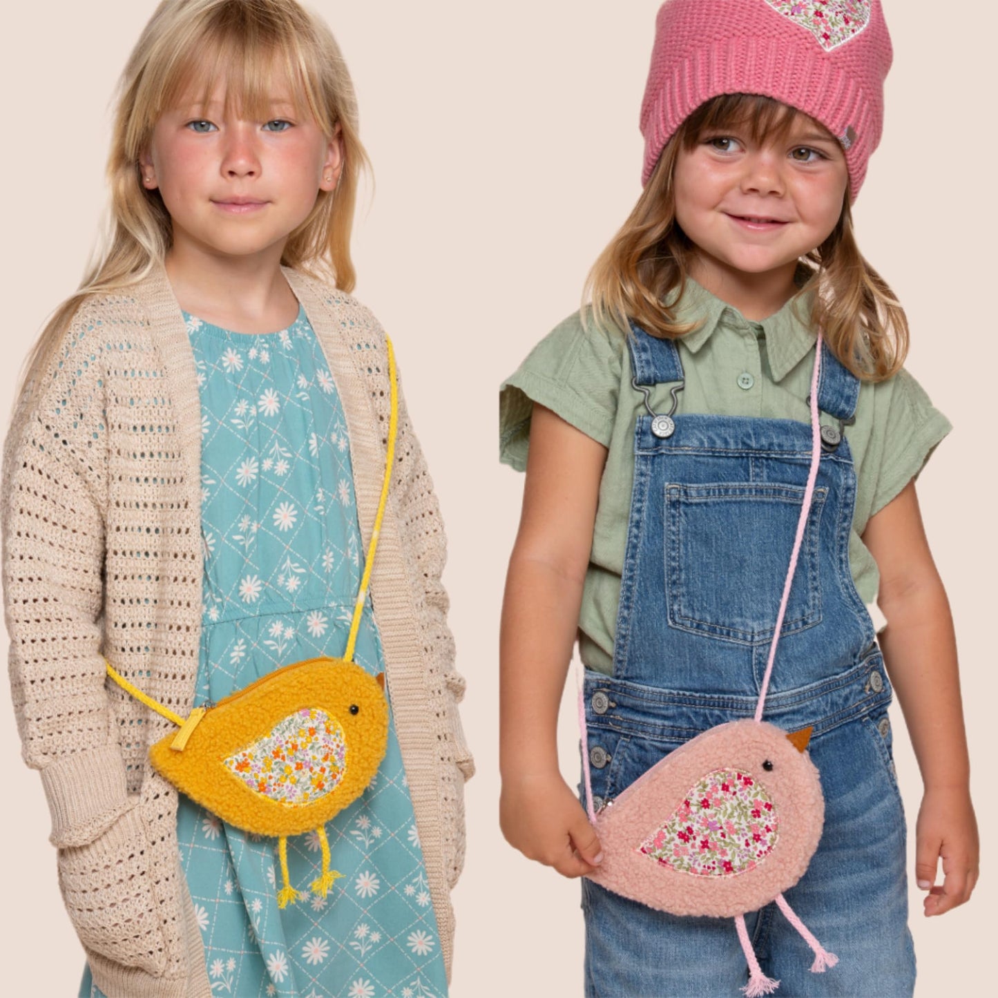 Plush Bird Chick Crossbody Bag for Toddlers, Little Girls, Kids Age 3-8Y