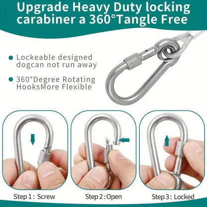Cross-border Bestseller Extended Dog Leash Stainless Steel Dog Chain