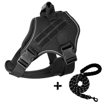 Traction Rope For Large Dogs Breathable Tactical Harness