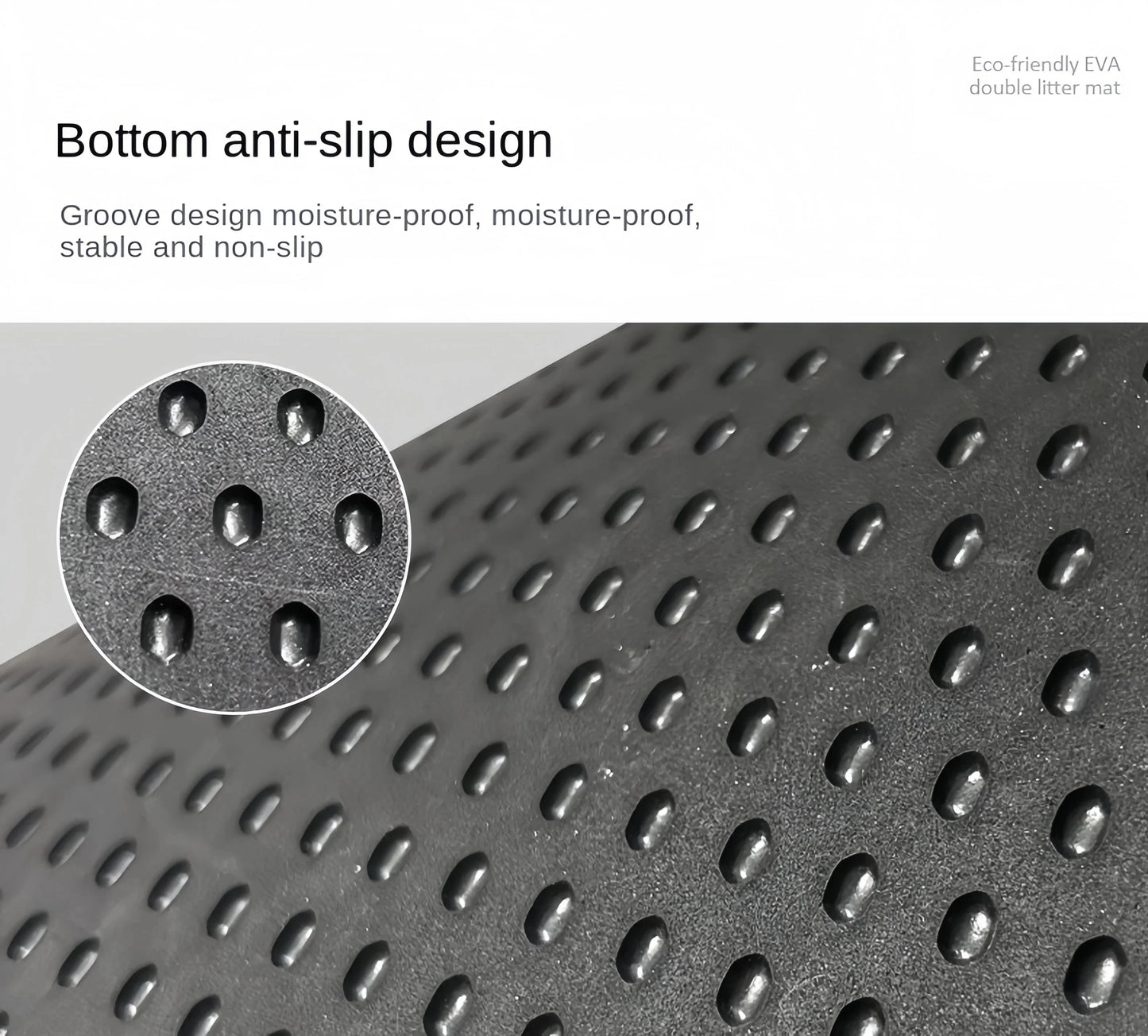Large Cat Litter Mat | Double Layer Waterproof Honeycomb Design with EVA Foam