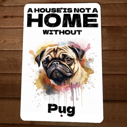 Pug Metal Wall Dog Sign