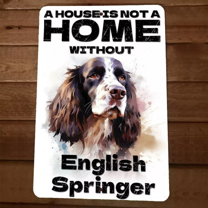 English Springer Dog Metal Wall Sign
