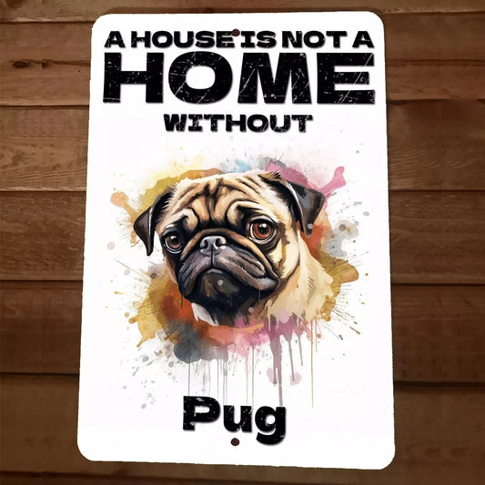 Pug Metal Wall Dog Sign