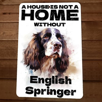 English Springer Dog Metal Wall Sign
