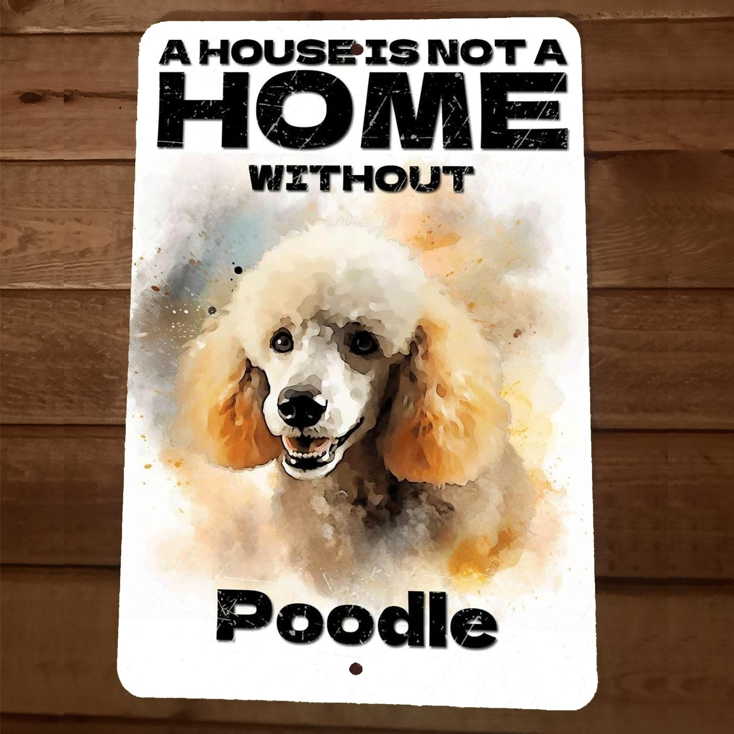 Poodle Metal Wall Dog Sign