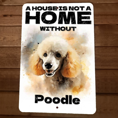 Poodle Metal Wall Dog Sign